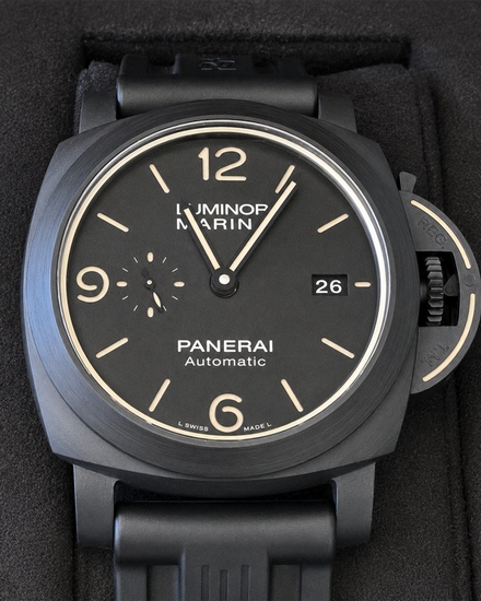 2021 Panerai Luminor Marina L.E. 44MM Black Dial Rubber Strap (PAM01118)