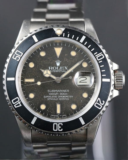 1985 (8.8 Mill. Serial) Rolex Submariner Date 40MM Black Dial Oyster Bracelet (16800)