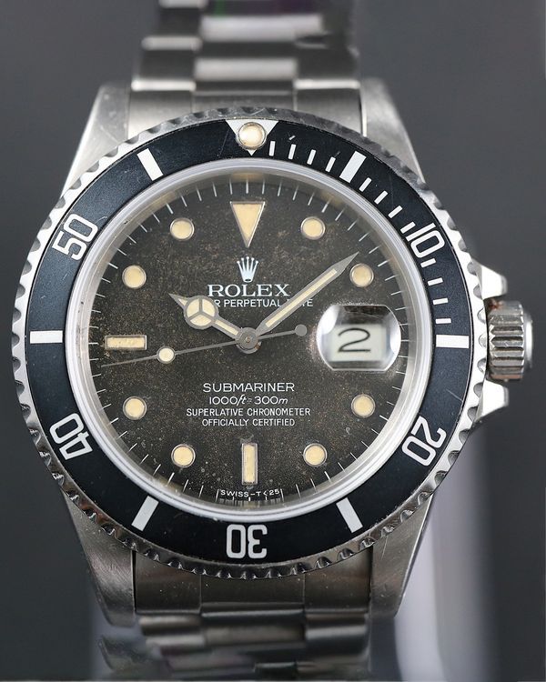 1985 (8.8 Mill. Serial) Rolex Submariner Date 40MM Black Dial Oyster Bracelet (16800)