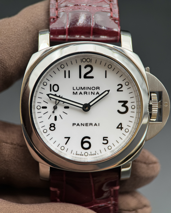 Panerai Luminor Marina L.E. 44MM White Dial Leather Strap (PAM00113)
