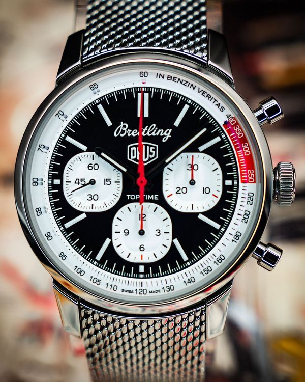 2025 Breitling Top Time B01 Deus 41MM Black Dial Steel Bracelet (AB01765A1B1A1)
