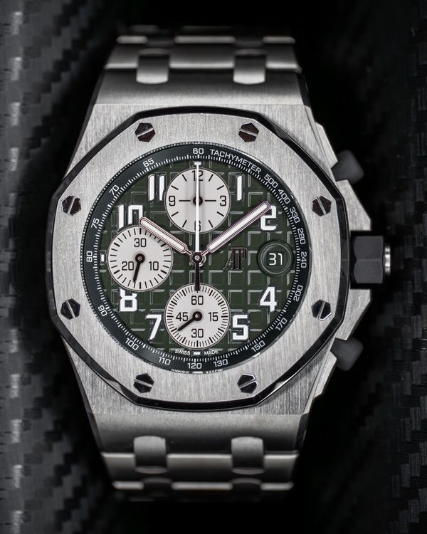 2022 Audemars Piguet Royal Oak Offshore Chronograph 42MM Green Dial Titanium Bracelet (26238TI.OO.A056CA.01)