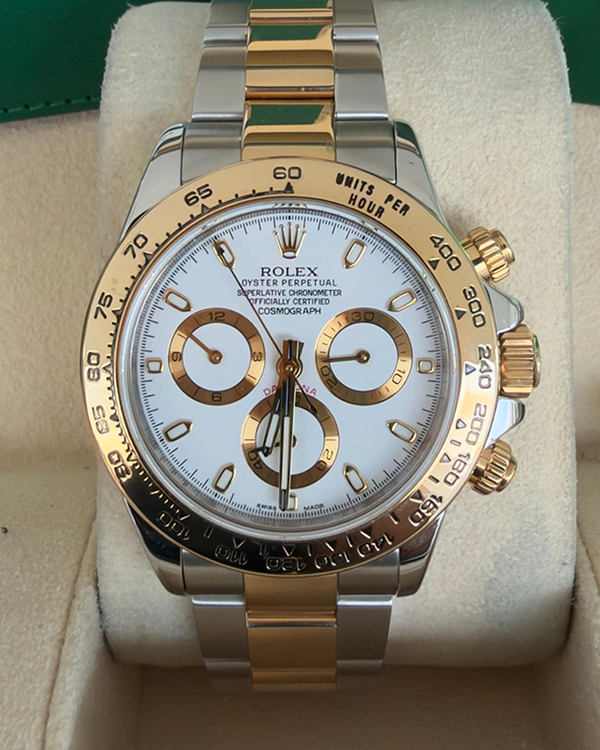 2017 Rolex Cosmograph Daytona 40MM White Dial Two-Tone Oyster Bracelet (116503)
