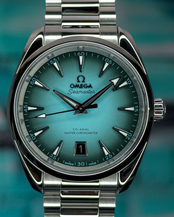2026 Omega Seamaster Aqua Terra 150M "Shades" 38MM Turquoise Dial Steel Bracelet (220.10.38.20.03.005)