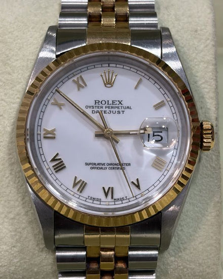 1993 Rolex Datejust 36MM White Dial Two-Tone Jubilee Bracelet (16233)