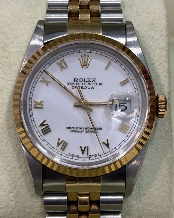 1993 Rolex Datejust 36MM White Dial Two-Tone Jubilee Bracelet (16233)