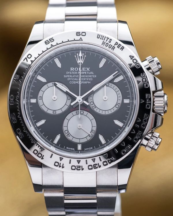 2024 Rolex Cosmograph Daytona 40MM Black Dial White Gold Oyster Bracelet (126509)