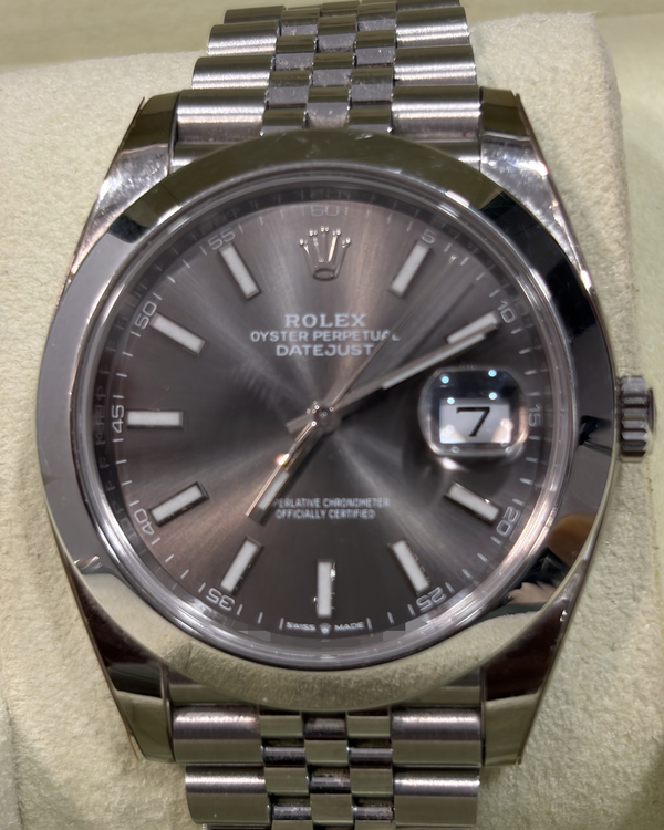 Rolex Datejust 41MM Rhodium Dial Jubilee Bracelet (126300)