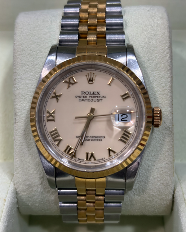 Rolex Datejust 36MM Ivory Dial Two-Tone Jubilee Bracelet (16233)