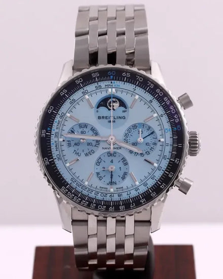2025 Breitling Navitimer B19 Perpetual Calendar 43MM Blue Dial Steel Bracelet (PB1920251C1A1)