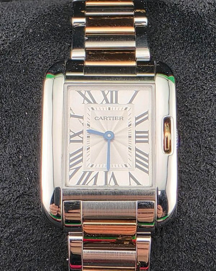 2014 Cartier Tank Anglaise 23MM Quartz Silver Dial Two-Tone Bracelet (W5310019)