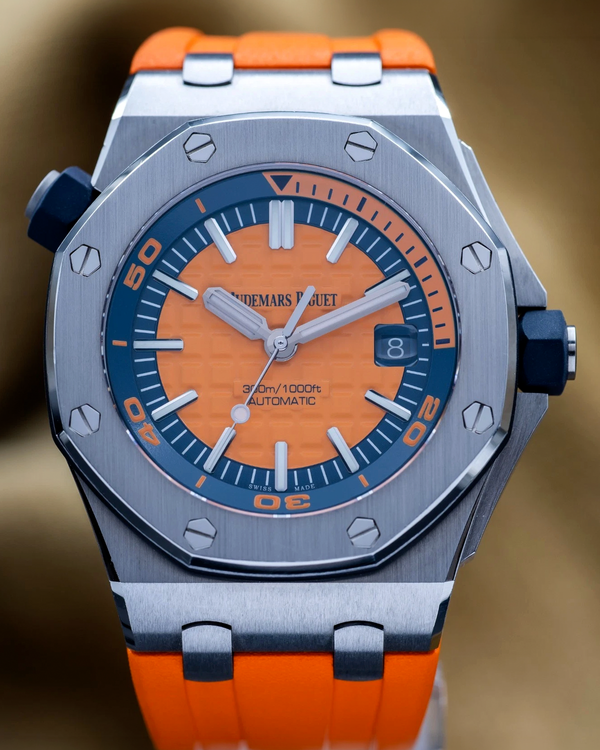 2017 Audemars Piguet Royal Oak Offshore Diver 42MM Orange Dial Rubber Strap (15710ST.OO.A070CA.01)