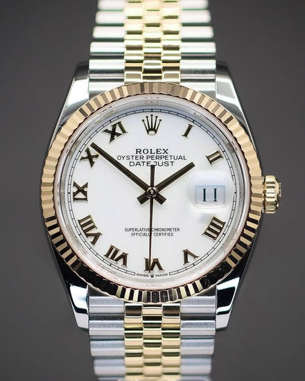 2023 Rolex Datejust 36MM White Dial Two-Tone Jubilee Bracelet (126233)