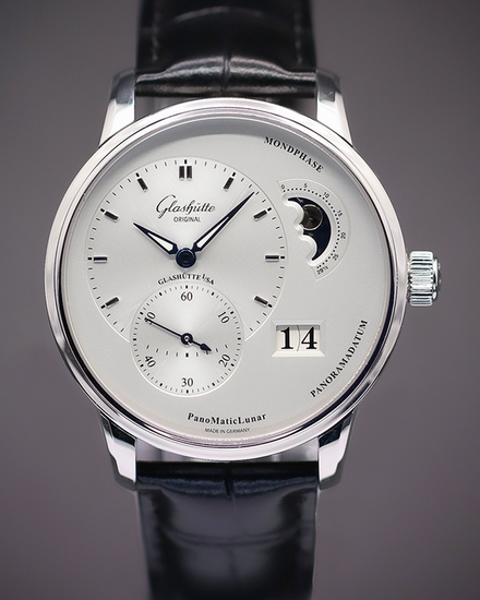 2024 Glashütte Original PanoMaticLunar 40MM Silver Dial Leather Strap (1-90-02-42-32-50)