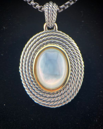 No Reserve - David Yurman Bracelet Necklace 24IN Silver Mother of Pearl (Necklace)