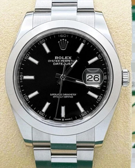 2020 Rolex Datejust 41MM Black Dial Oyster Bracelet (126300)