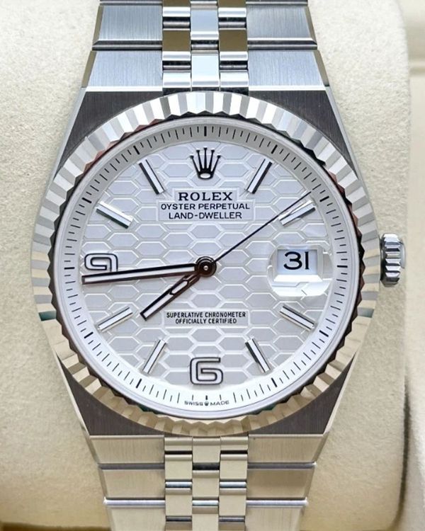 2026 Rolex Land-Dweller 40MM White Dial Flat Jubilee Bracelet (127334)