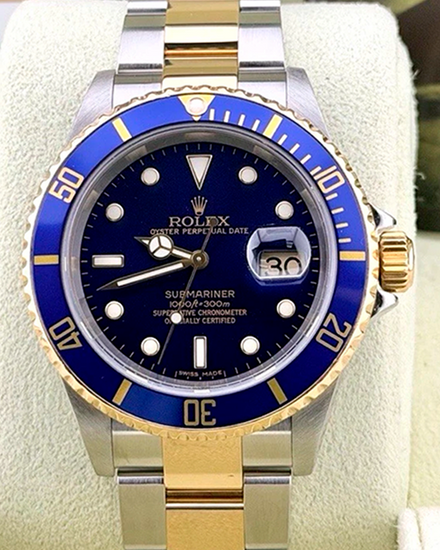 2007 Rolex Submariner Date "Bluesy" 40MM Blue Dial Two-Tone Oyster Bracelet (16613)