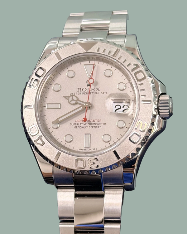 2014 Rolex Yacht-Master 40MM Platinum Dial Oyster Bracelet (116622)