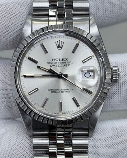 1986 (9.1 Mill. Serial) Rolex Datejust 36MM Silver Dial Jubilee Bracelet (16030)