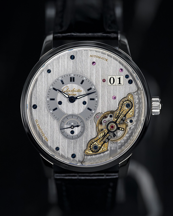 2025 Glashütte Original PanoMaticInverse 42MM Silver Dial Leather Strap (1-91-02-02-02-30)
