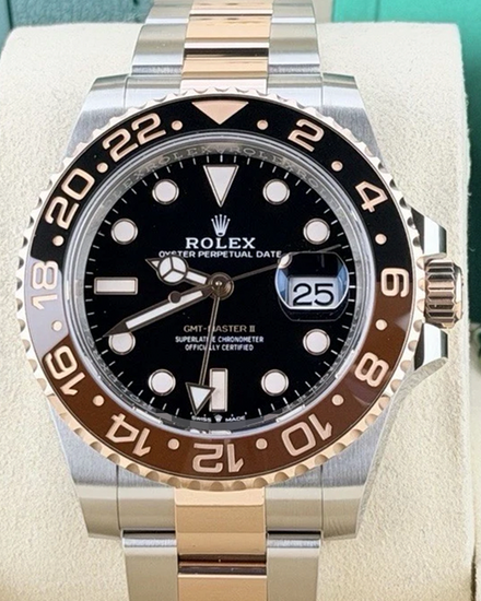 2026 Rolex GMT-Master II "Rootbeer" 40MM Black Dial Two-Tone Oyster Bracelet (126711CHNR)