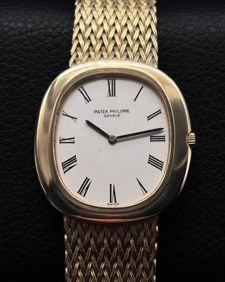 Patek Philippe Golden Ellipse 33MM White Dial Yellow Gold Bracelet (3589)