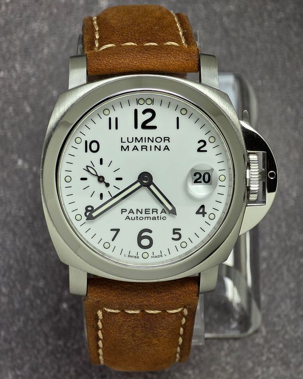 2015 Panerai Luminor Marina 40MM White Dial Leather Strap (PAM00049)