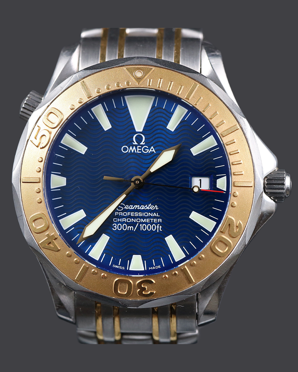 2003 Omega Seamaster Diver 300M 41MM Blue Dial Two-Tone Bracelet (2455.80.00)
