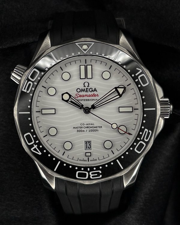 2024 Omega Seamaster Diver 300M 42MM White Dial Rubber Strap (210.32.42.20.04.001)