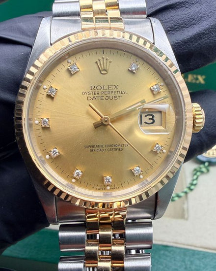 Rolex Datejust 36MM Champagne Dial Two-Tone Jubilee Bracelet (16233)