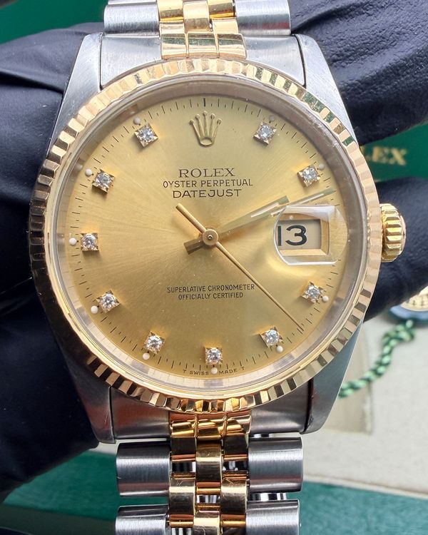 Rolex Datejust 36MM Champagne Dial Two-Tone Jubilee Bracelet (16233)