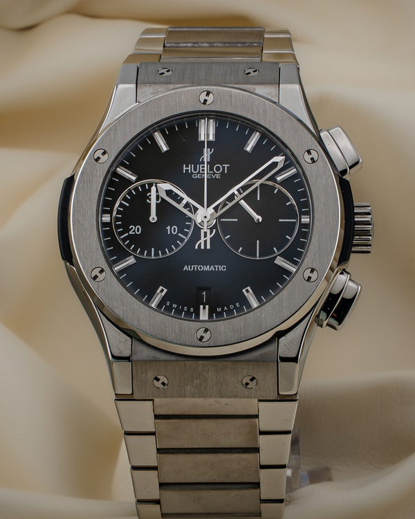 Hublot Classic Fusion Chronograph 45MM Black Dial Titanium Bracelet (521.NX.1170.NX)