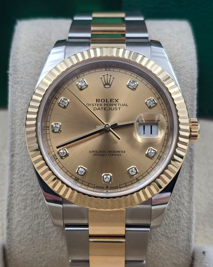2020 Rolex Datejust 41MM Champagne Dial Two-Tone Oyster Bracelet (126333)