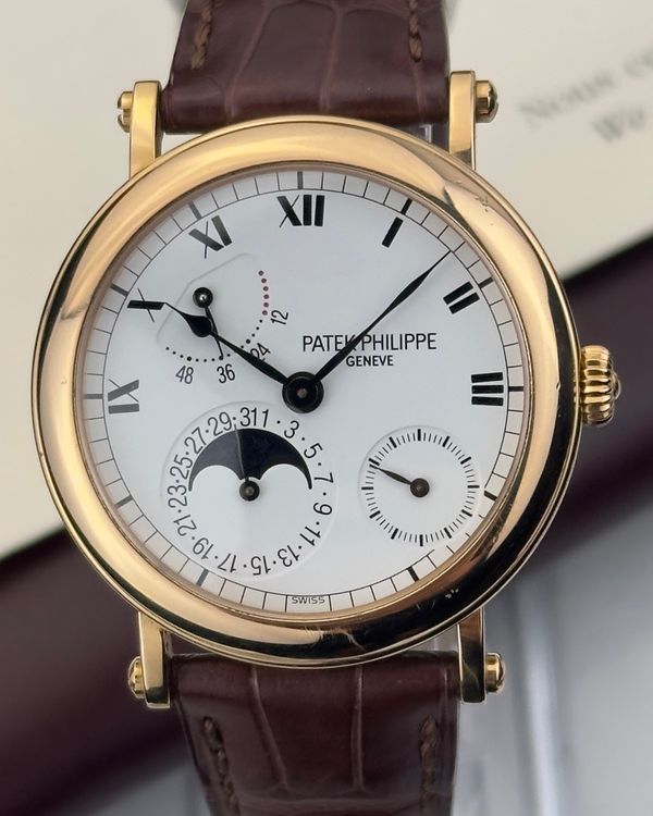 2005 Patek Philippe Complications 36MM White Dial Leather Strap (5054R-001)