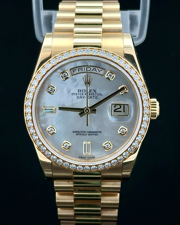 2018 Rolex Day-Date 36MM Mother Of Pearl Dial Yellow Gold President Bracelet (118348)