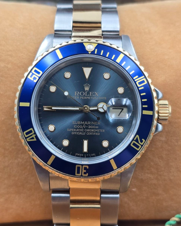 1988 Rolex Submariner "Bluesy" 40MM Blue Dial Two-Tone Oyster Bracelet (16803)