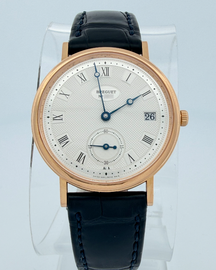 No Reserve - 2006 Breguet Classique 34MM Silver Dial Leather Strap (5920BR15984)