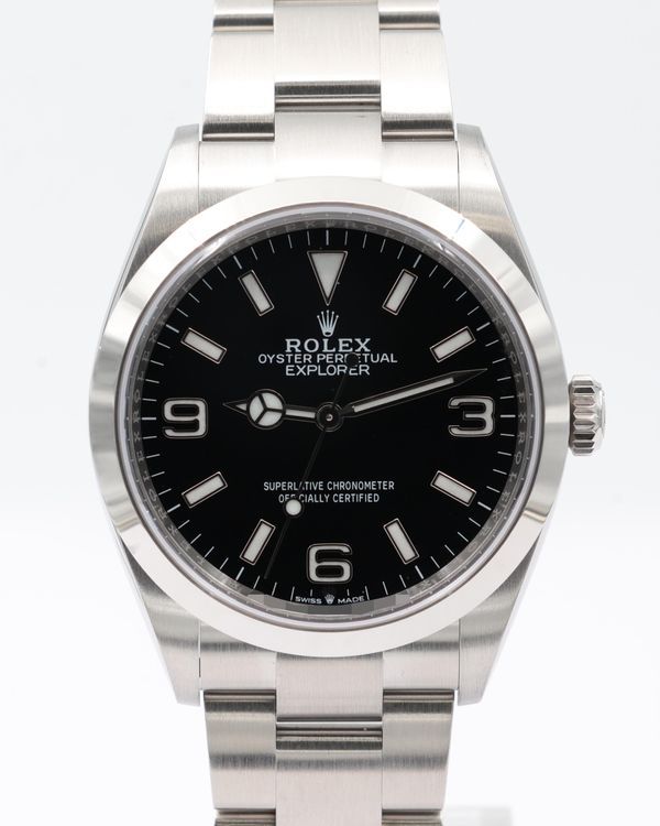 No Reserve - 2025 Rolex Explorer 36MM Black Dial Oyster Bracelet (124270)