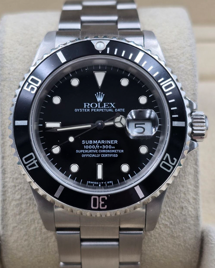 1998 (U Serial) Rolex Submariner Date 40MM Black Dial Oyster Bracelet (16610)
