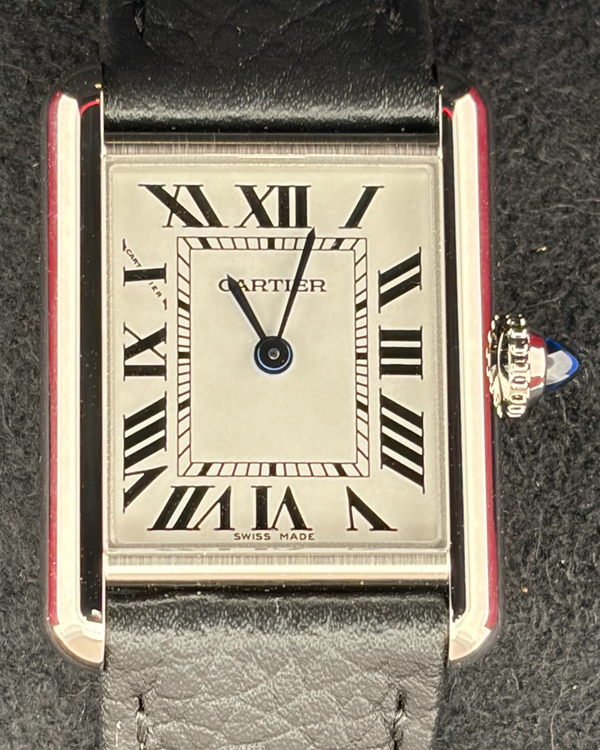 2026 Cartier Tank Must S 29.5MM Quartz Silver Dial Leather Strap (WSTA0135)