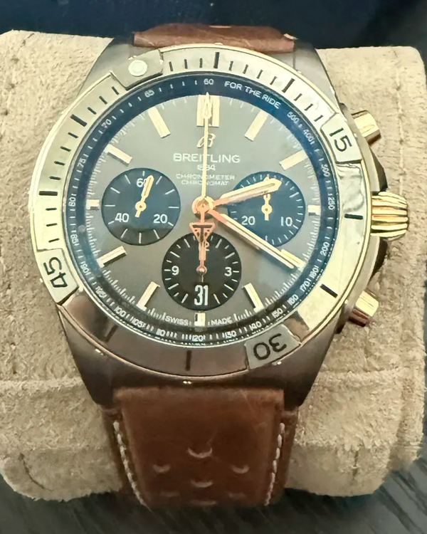 2024 Breitling Chronomat "Triumph Edition" 42MM Grey Dial Leather Strap (TB0134101M1X1)