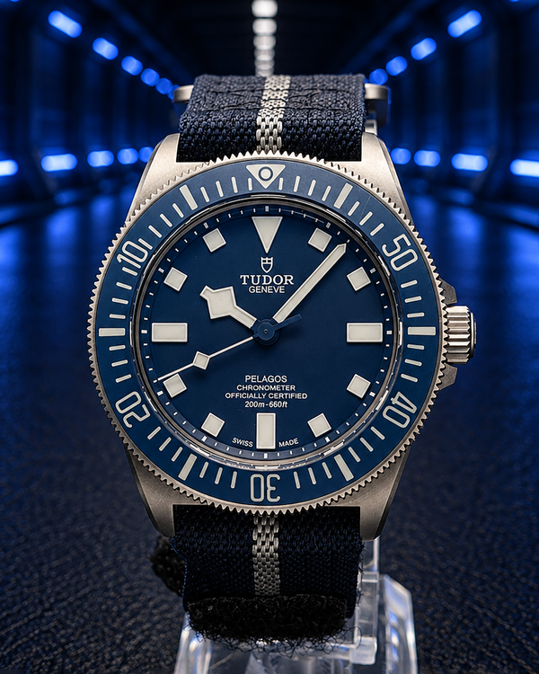 No Reserve - 2023 Tudor Pelagos FXD 42MM Blue Dial Textile Strap (25707B/23)