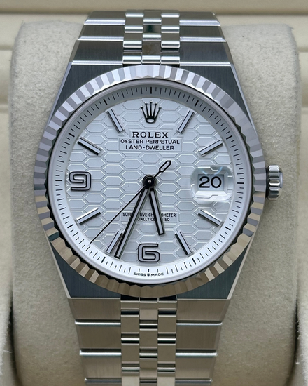 2026 Rolex Land-Dweller 40MM White Dial Flat Jubilee Bracelet (127334)