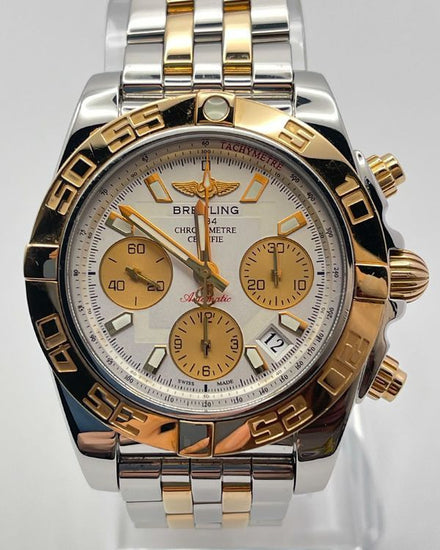 2014 Breitling Chronomat 41MM Off White Dial Two-Tone Bracelet (CB014012/G713)
