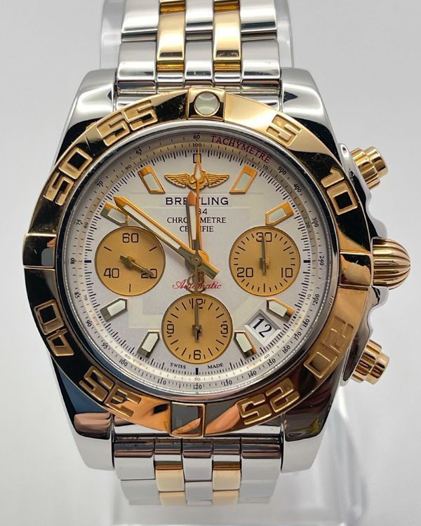 Breitling Chronomat 41MM Off White Dial Two-Tone Bracelet (CB014012/G713)