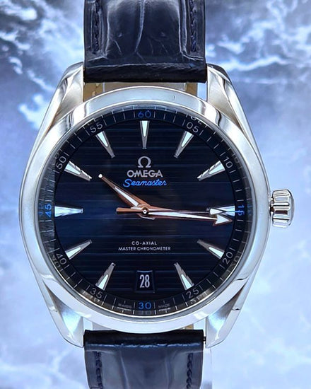 2022 Omega Seamaster Aqua Terra 150M 41MM Blue Dial Leather Strap (220.13.41.21.03.001)