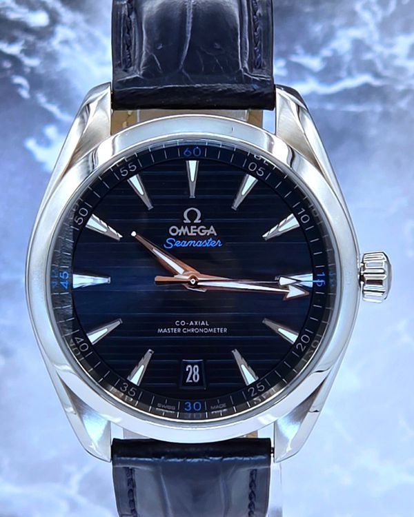 2022 Omega Seamaster Aqua Terra 150M 41MM Blue Dial Leather Strap (220.13.41.21.03.001)