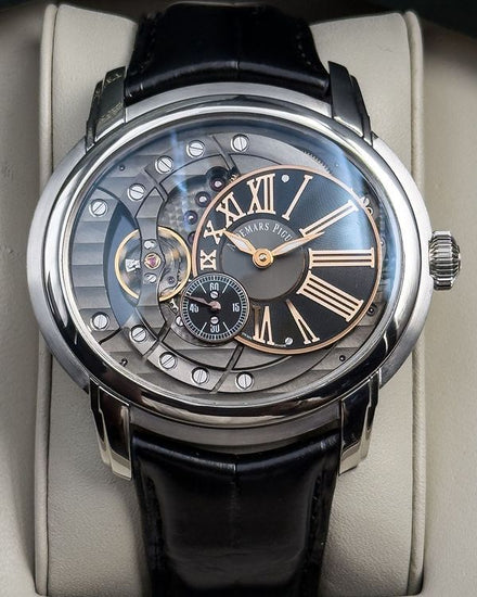 2014 Audemars Piguet Millenary 4101 47MM Skeleton Dial Leather Strap (15350ST.OO.D002CR.01)
