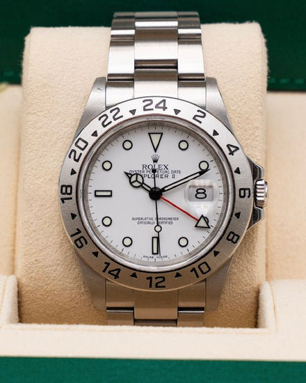 2009 Rolex Explorer II "Polar" 40MM White Dial Oyster Bracelet (16570)